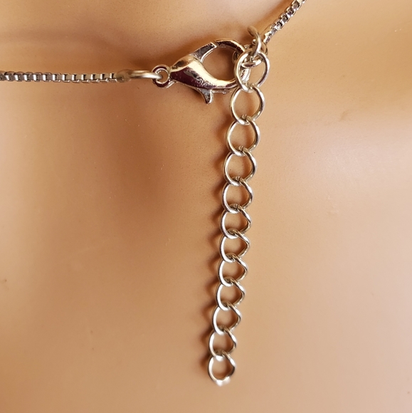 Silver Plated Faux Pearl Pendant Necklace Christmas gift - Picture 5 of 7